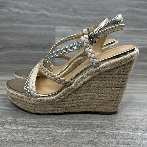 NEW! Nine West Halsee Espadrille Wedge Heel Braided Strappy Sandals Womens 7 - Picture 3 of 12